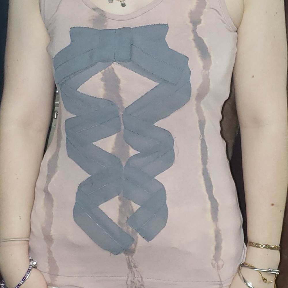 Banana Republic Reverse Tie Dyed Embellished Tee X